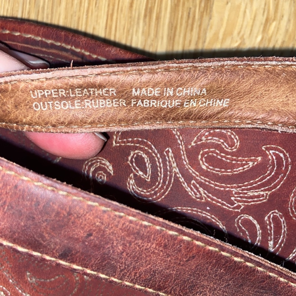 OluKai Paniolo Leather Strap and Footbed Brown Flip Flops Sandals Women’s 8 - Picture 7 of 15